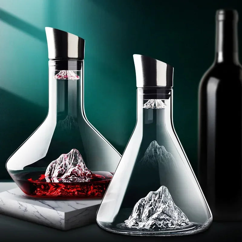 Skorter | 1500ml Iceberg Decanter Creative lead-free crystal material luxury high-quality home red wine wine distributor decanter wine jug