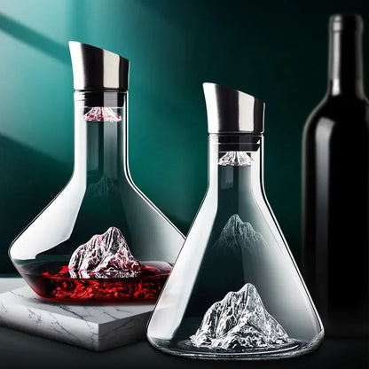 Skorter | 1500ml Iceberg Decanter Creative Lead-Free Crystal Material Luxury High-Quality Home Red Wine Distributor Decanter Wine Jug