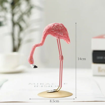 Skorter | Nordic Flamingo Figurine Figure Statue Sculpture Living Room Office Wedding Party Ornaments Home Decor Decoration Accessories
