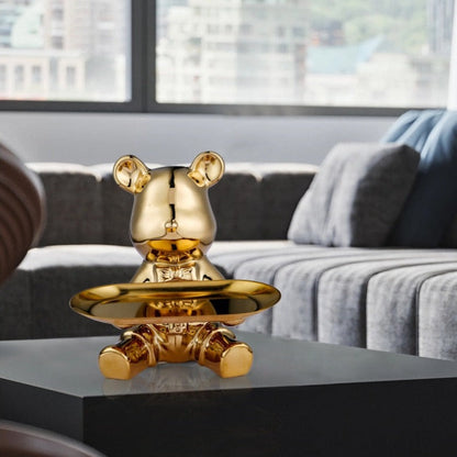Skorter | Multifunctional Electroplated Bear Doll Shelf Piggy Bank