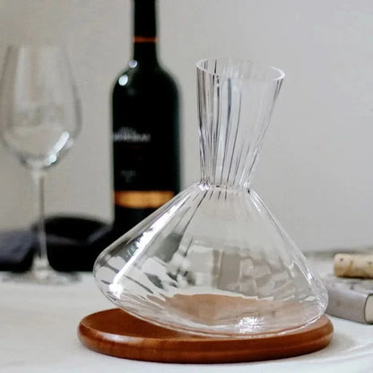 Skorter | Crystal Glass Rotating Wine Decanter 1L