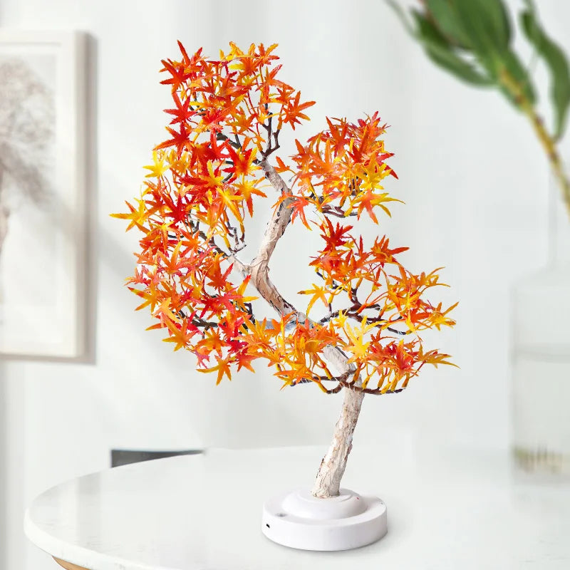 Skorter | LumiLeaf - LED Maple Bonsai Table Lamp – Atmospheric Table Lamp for Living Room and Bedroom
