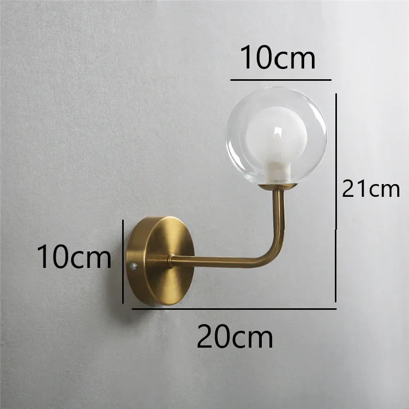 Skorter | NordicLuxe - Glass wall lamp - Modern LED lamp for bedroom and living room