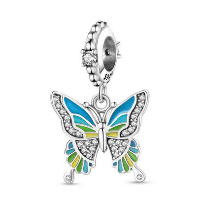 Skorter | 925 Silver Golden Leopard Charms Beads Colorful Chameleon Rhinoceros Lion Scarab Cat Pendant Compatible with Original Pandora Bracelet Jewelry