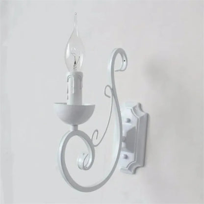 Skorter | VintageGlow - White Metal Wall Lamp With Candle E14