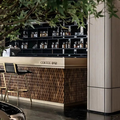 Skorter | 3D Solid Wood Mosaic Wall Panel with Acoustic Design