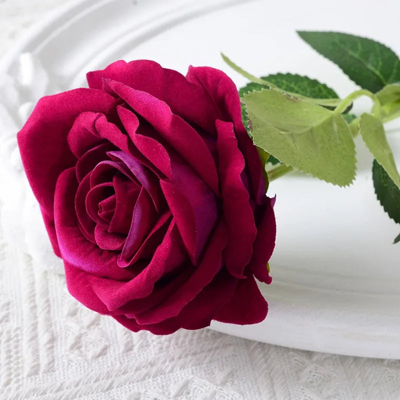 Skorter | 20 pieces Realistic Velvet Silk Rose Bouquet