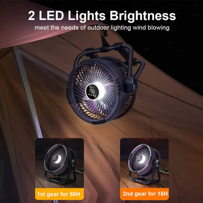 Skorter | Camping Fan with 20000mAh Battery, LED Light & Remote Control – WindMate