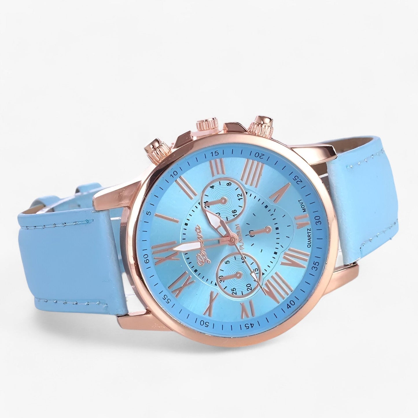 Skorter | Camille Womens Waterproof Leather Strap Watch 42mm