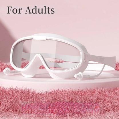 Skorter | High-Quality Large Frame Swimming Goggles - Anti-fog/ Waterproof HD Eyewear for Adults and Kids