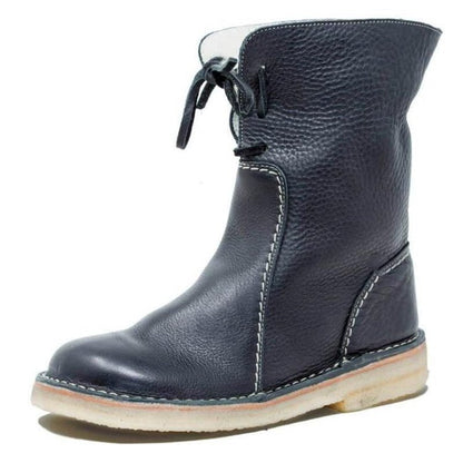 Skorter | Waterproof calf leather boots with wool lining