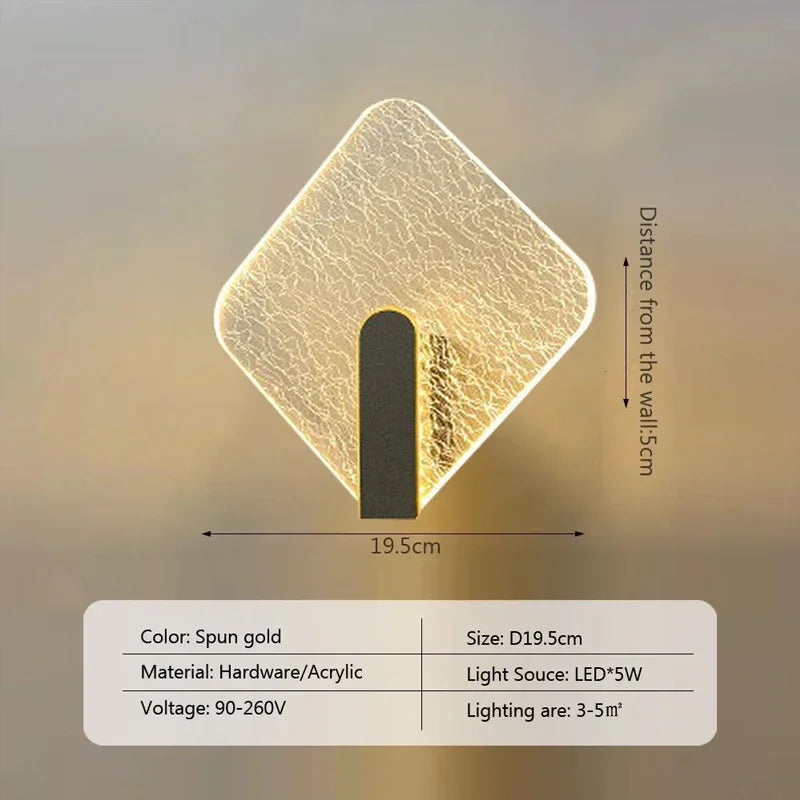 Skorter | NordicGlow - LED Wall Lamp in Acrylic for Bedroom and Living Room
