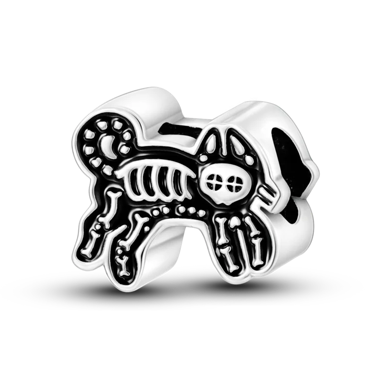 Skorter | 925 Silver Golden Leopard Charms Beads Colorful Chameleon Rhinoceros Lion Scarab Cat Pendant Compatible with Original Pandora Bracelet Jewelry