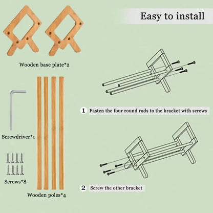 Skorter | Compact Bamboo Desktop Storage Shelf