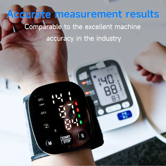 Skorter | Rechargeable LED Wrist Blood Pressure Monitor with Voice Function – HeartGuard