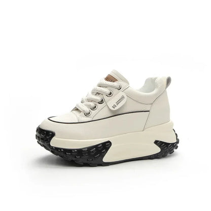 Skorter | 7 cm Platform Wedge Sneakers made of Leather