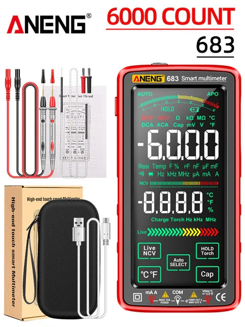 Skorter | 683 Smart Multimeter - High-End Touch, 6000 Counts, Rechargeable