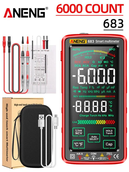 Skorter | 683 Smart Multimeter - High-End Touch, 6000 Counts, Rechargeable