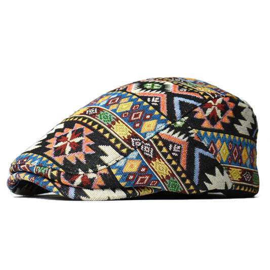 Skorter | Colorful Retro Flat Cap – Vintage-Inspired Cotton Hat for All Seasons