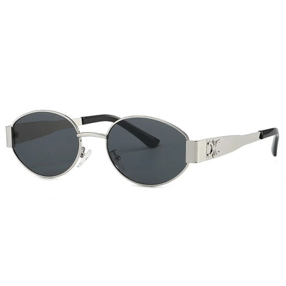Skorter | Metal Oval Sunglasses Unisex Designer UV400 Fashion Eyewear