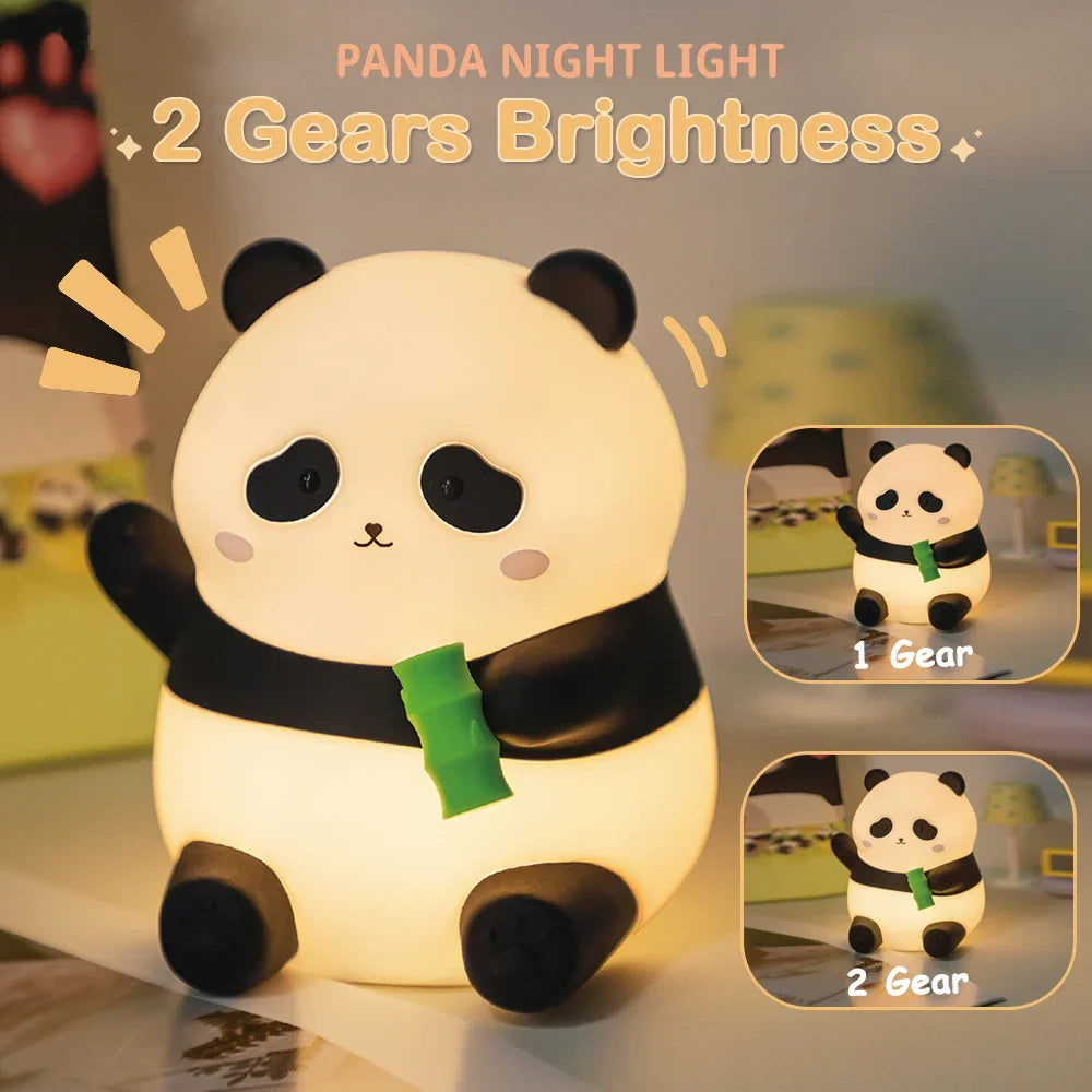 Skorter | Panda Children's Room Night Light - Dimmable Touch Lamp with Timer