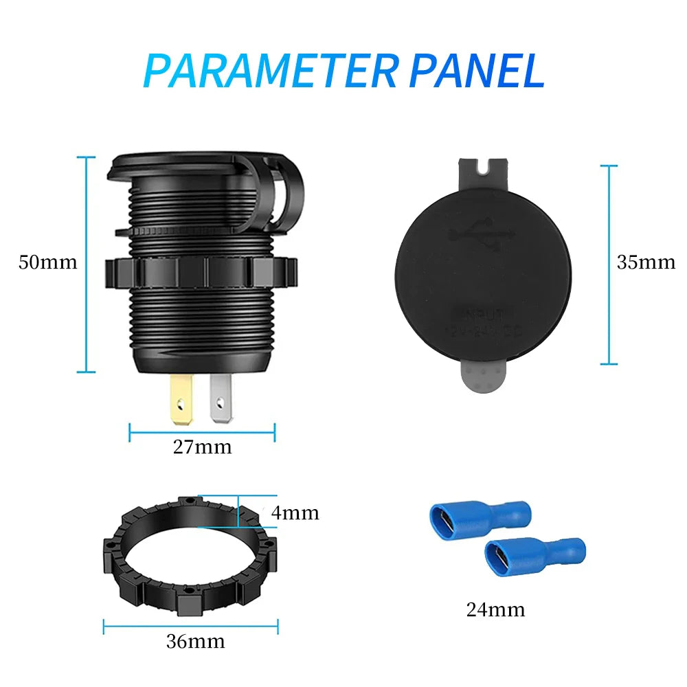 Skorter | 60W PD QC3.0 Car Charger Socket with Voltage Meter