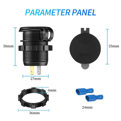 Skorter | 60W PD QC3.0 Car Charger Socket with Voltage Meter