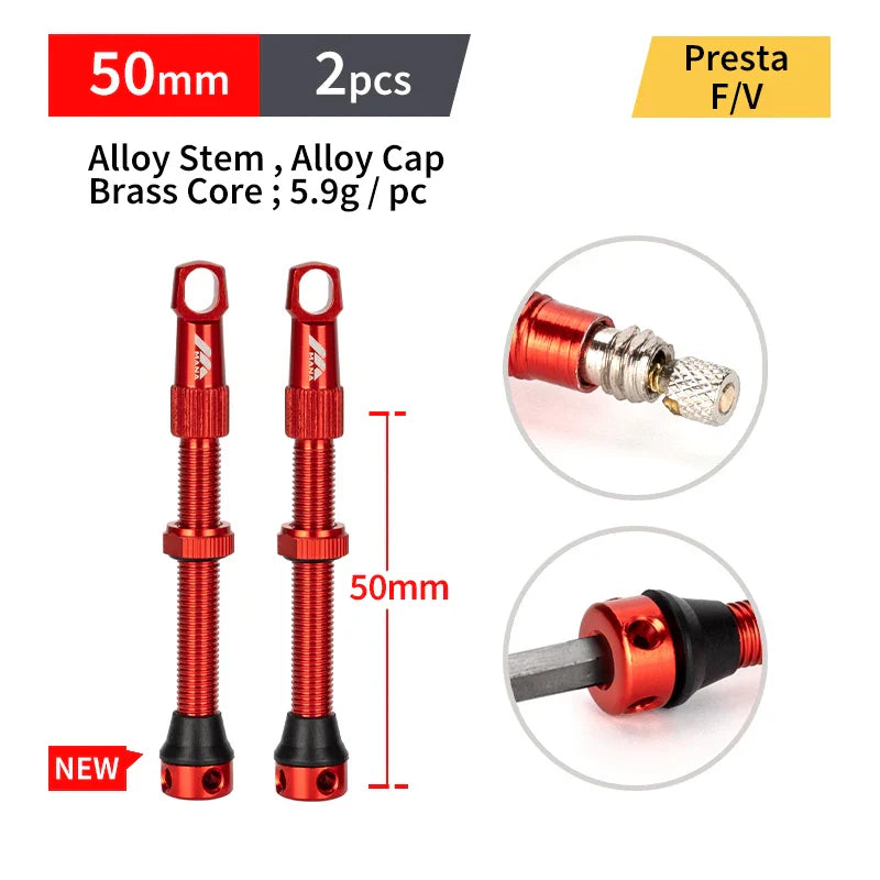 Skorter | MANA Bike Presta Valve - Aluminum Alloy Valve for Tubeless Bikes