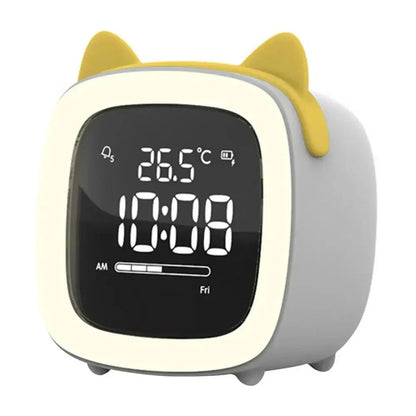 Skorter | Cartoon Bunny LED Alarm Clock with Night Light – Rechargeable, Cute Digital Display for Kids & Bedrooms