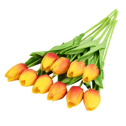 Skorter | Artificial Flower Bouquet with Tulips, Decoration (10 Pieces)