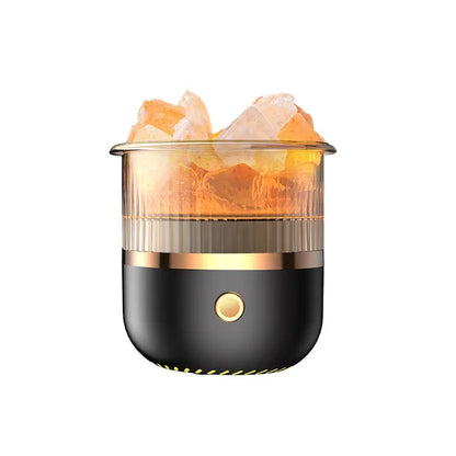 Skorter | Himalaya salt crystal lamp & essential oil diffuser, USB ultrasonic humidifier for home & office