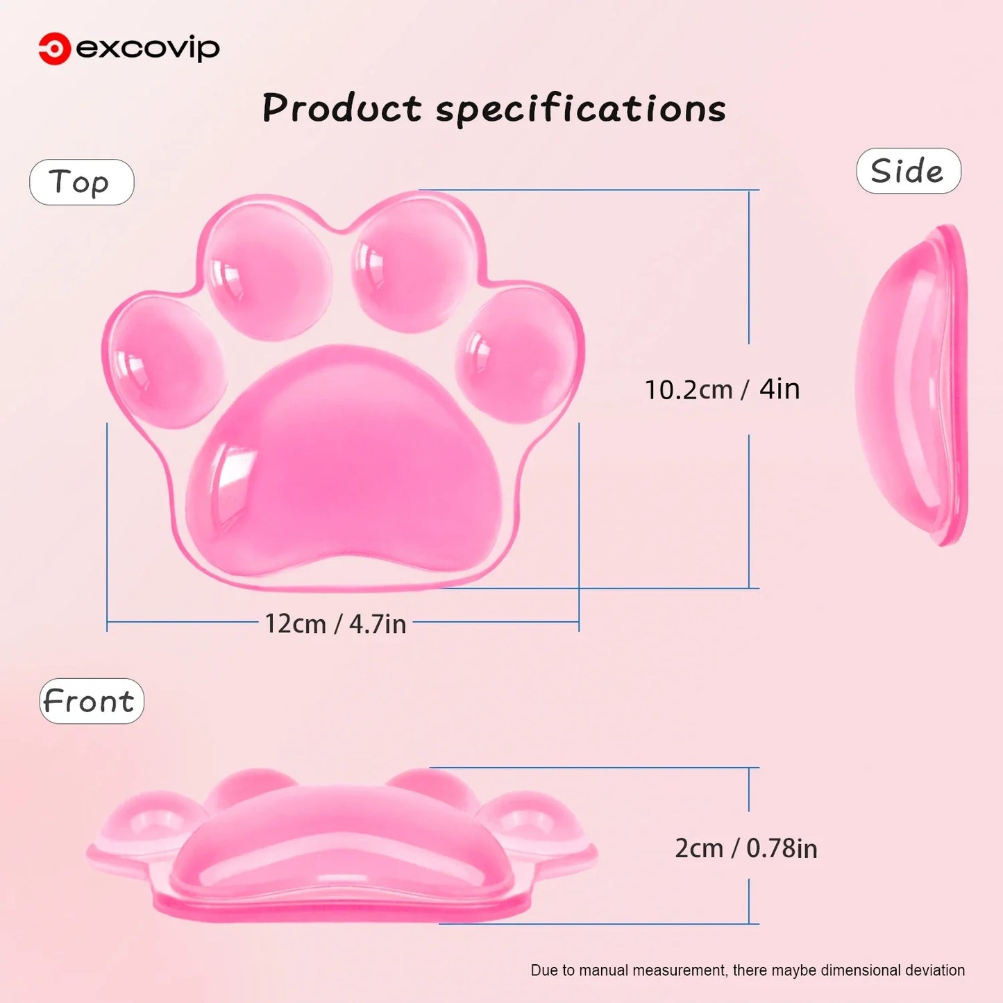 Skorter | Ergonomic Cat Paw Silicone Mouse Wrist Rest - Soft Cushion for Pain Relief