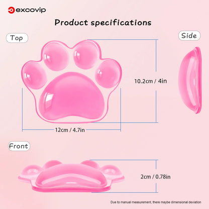 Skorter | Ergonomic Cat Paw Silicone Mouse Wrist Rest - Soft Cushion for Pain Relief