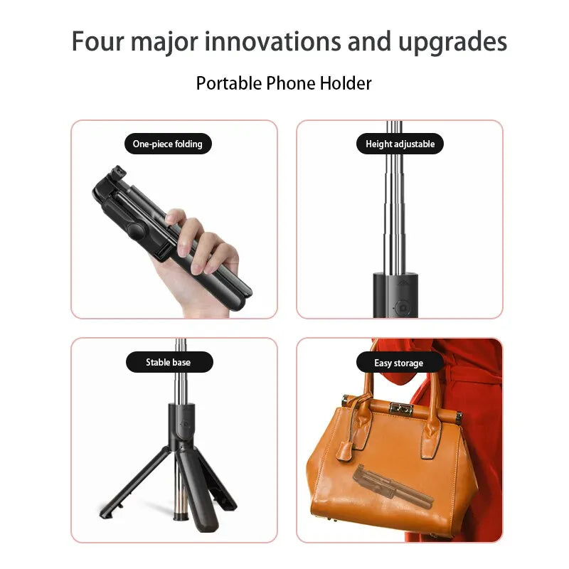 Skorter | Bluetooth Wireless Selfie Stick with Tripod - Extendable Monopod & Remote Shutter