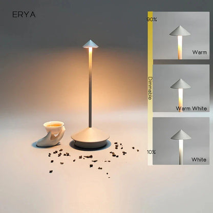 Skorter | Rechargeable Table Lamp Creative Dining Room Touch Led Pina pro Table Lamp Hotel Bar Coffee Desk Lamp Decorative Desk Lamp