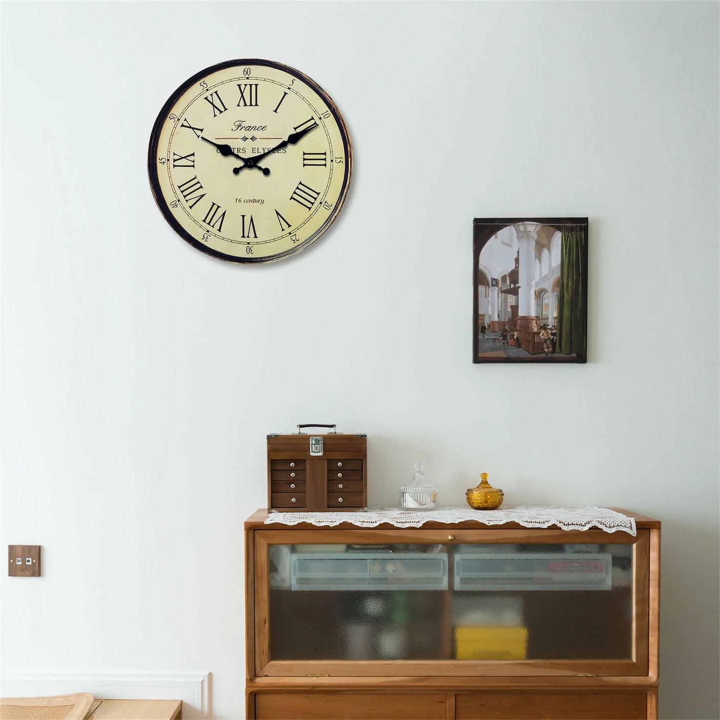 Skorter | Wall Clock - Classic French Design - Silent Quartz Movement