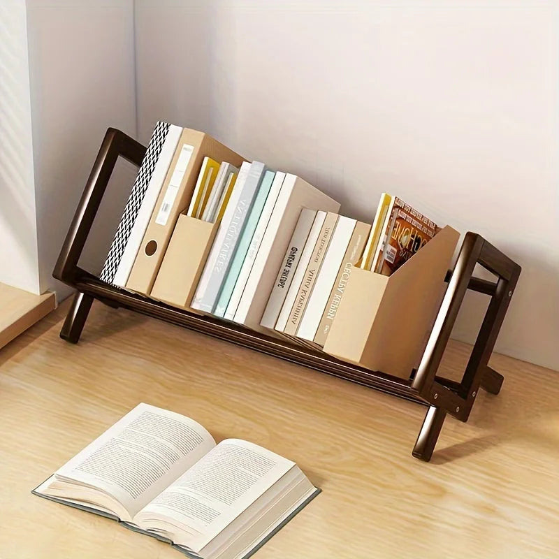 Skorter | Compact Bamboo Desktop Storage Shelf