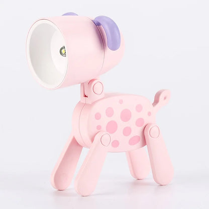 Skorter | Cute LED Night Light - Mini Dog, Deer, Dinosaur Folding Table Lamp for the Children's Room