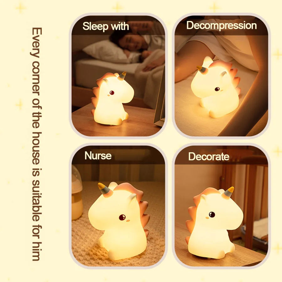 Skorter | Unicorn LED Night Light - USB Rechargeable Silicone Lamp