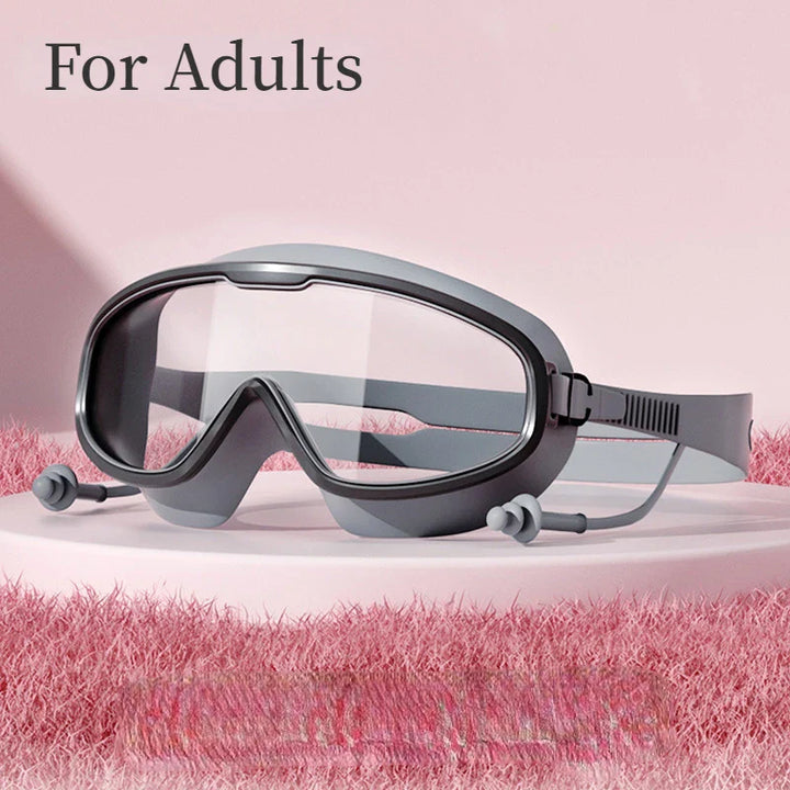 Skorter | High-Quality Large Frame Swimming Goggles - Anti-fog/ Waterproof HD Eyewear for Adults and Kids