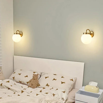 Skorter | ModernWall - Nordic LED Wall Lamp with Glass Dome for Atmospheric Indoor Lighting