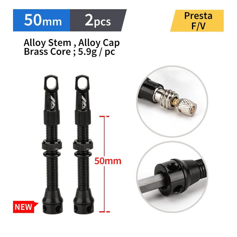 Skorter | MANA Bike Presta Valve - Aluminum Alloy Valve for Tubeless Bikes