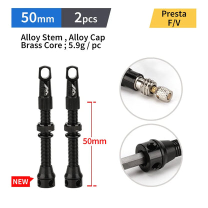 Skorter | MANA Bike Presta Valve - Aluminum Alloy Valve for Tubeless Bikes