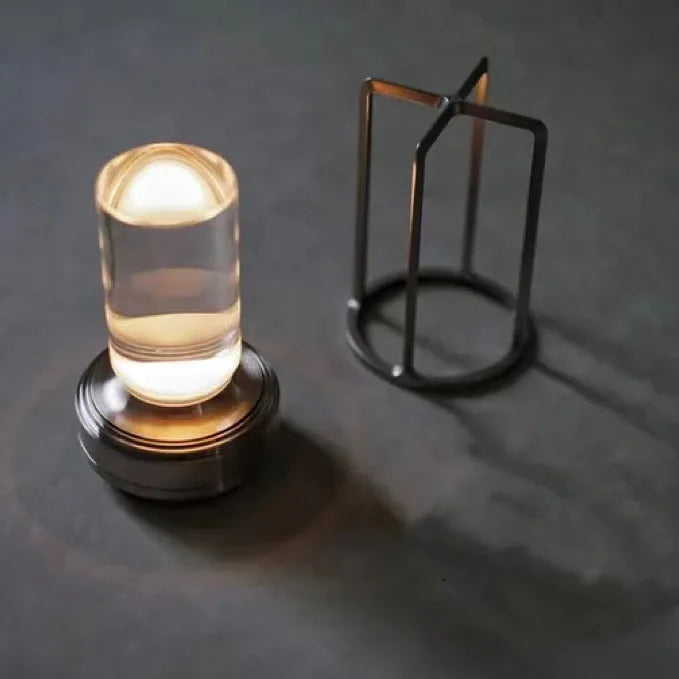Skorter | CrystalGlow - Wireless Rechargeable Crystal Table Lamp – LED Mood Lighting for Living Room & Balcony