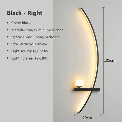 Skorter | Contemporary Edge Wall Lamp – Black & Gold Indoor/Outdoor Lighting for Modern Spaces
