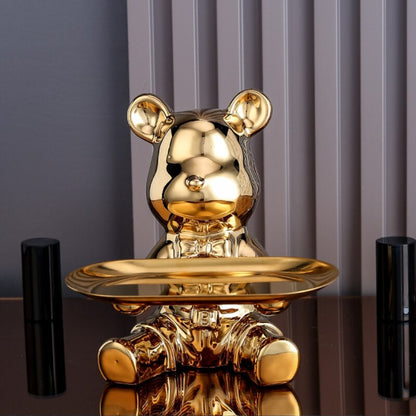 Skorter | Multifunctional Electroplated Bear Doll Shelf Piggy Bank