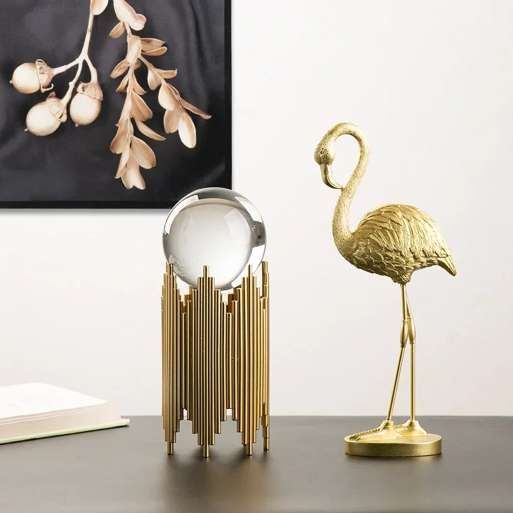 Skorter | Nordic Flamingo Figurine Figure Statue Sculpture Living Room Office Wedding Party Ornaments Home Decor Decoration Accessories