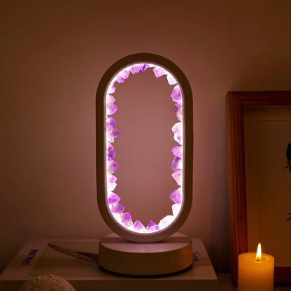 Skorter | AuraStone | Natural Calming Amethyst Serenity Lamp