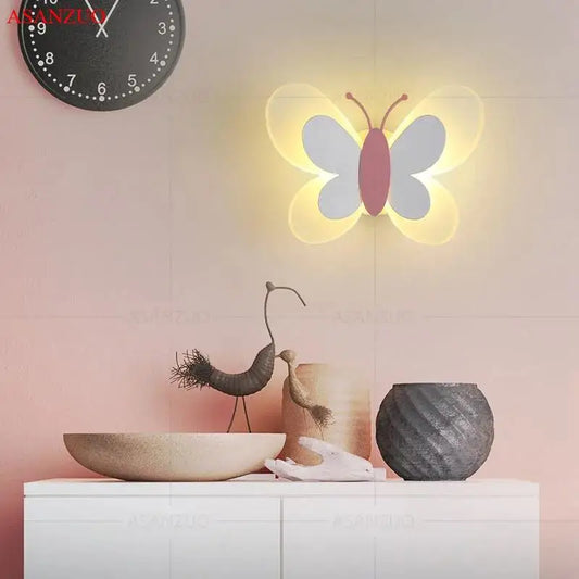 Skorter | ButterflyGlow - Acrylic Butterfly LED Wall Lamp for Children's Room and Bedroom Decor