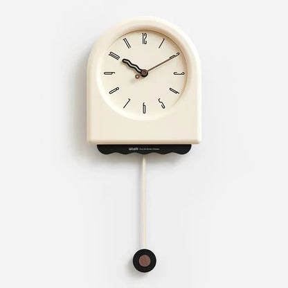 Skorter | Cream Pendulum - Korean Style Wall Clock with Modern Design